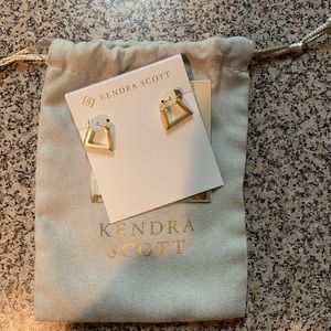 Kendra Scott huggie earrings in gold
